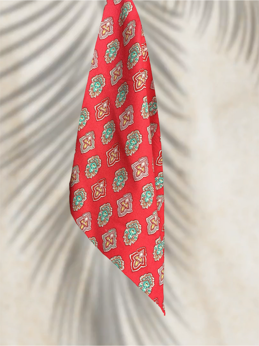 bandana rouge paisley coton Valrôme made in France motif provencaux
