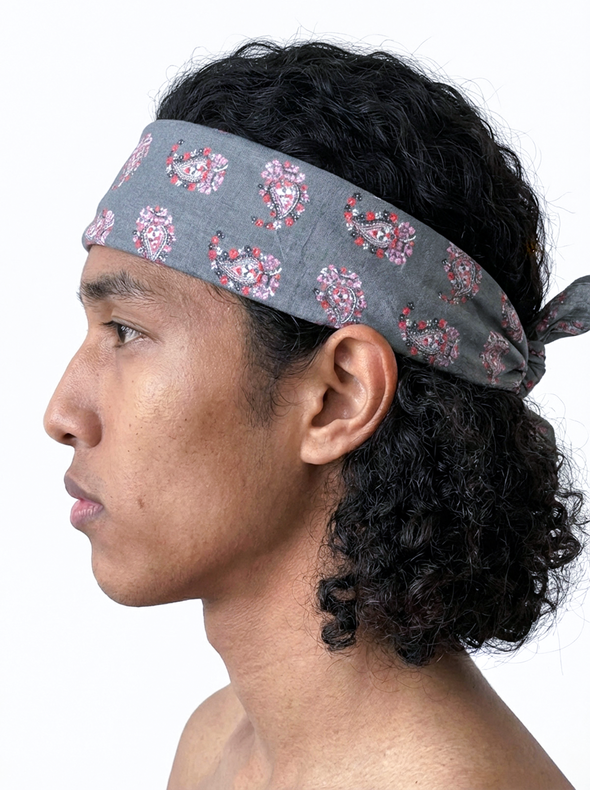 Bandana Paisley Gris clair - Bandanas SimpleMax