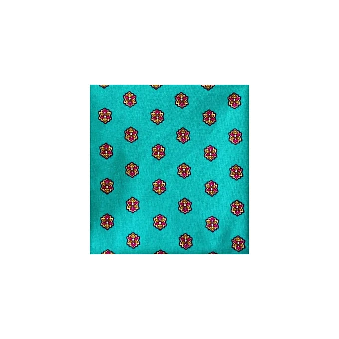 bandana turquoise coton Valdrôme Made in France 