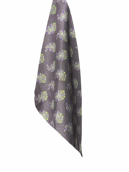 bandana gris paisley coton Valrôme made in France motif provencaux