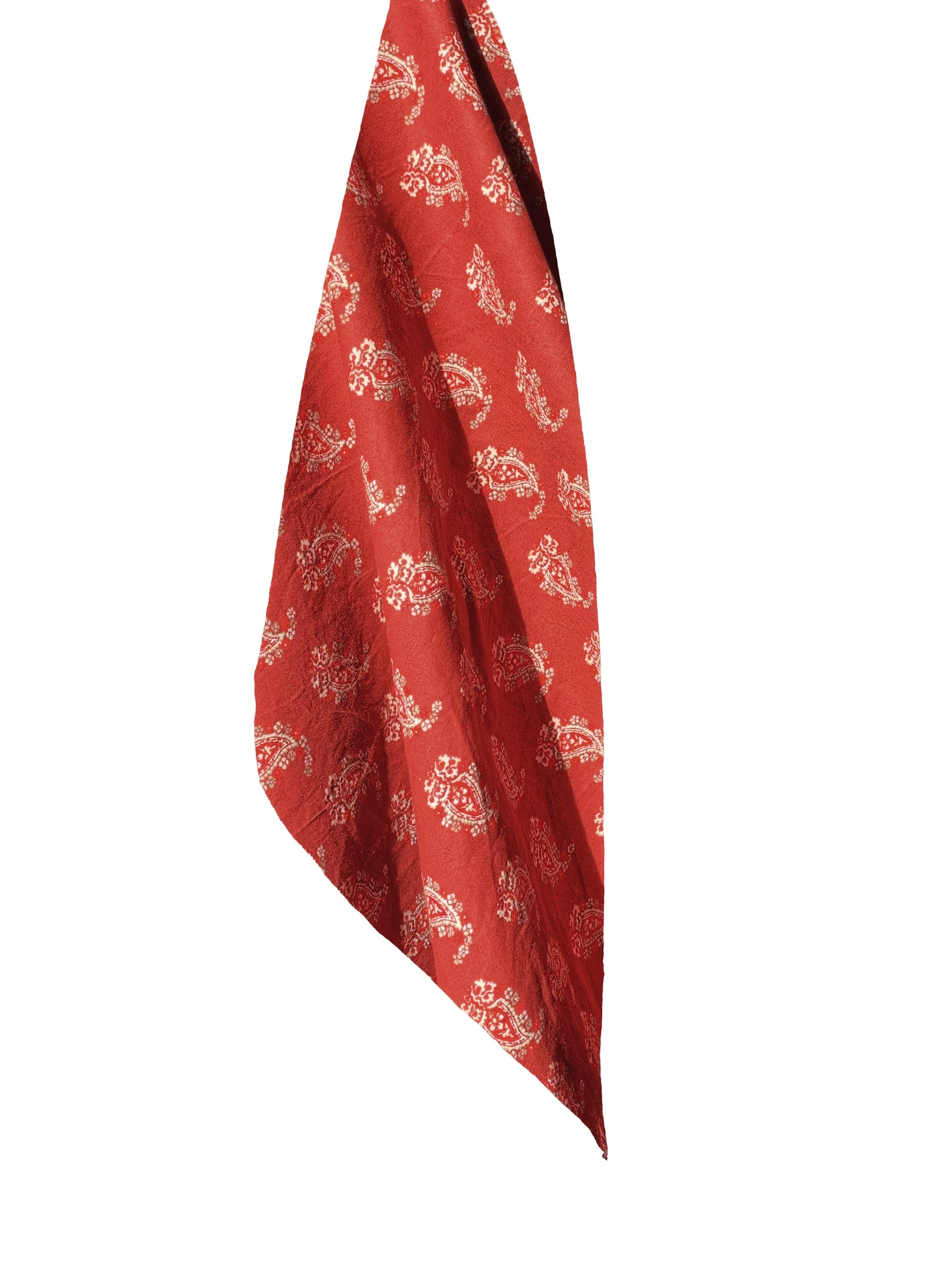 bandana rouge paisley coton Valrôme made in France motif provencaux