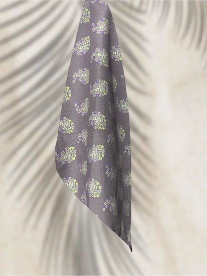 bandana gris paisley coton Valrôme made in France motif provencaux