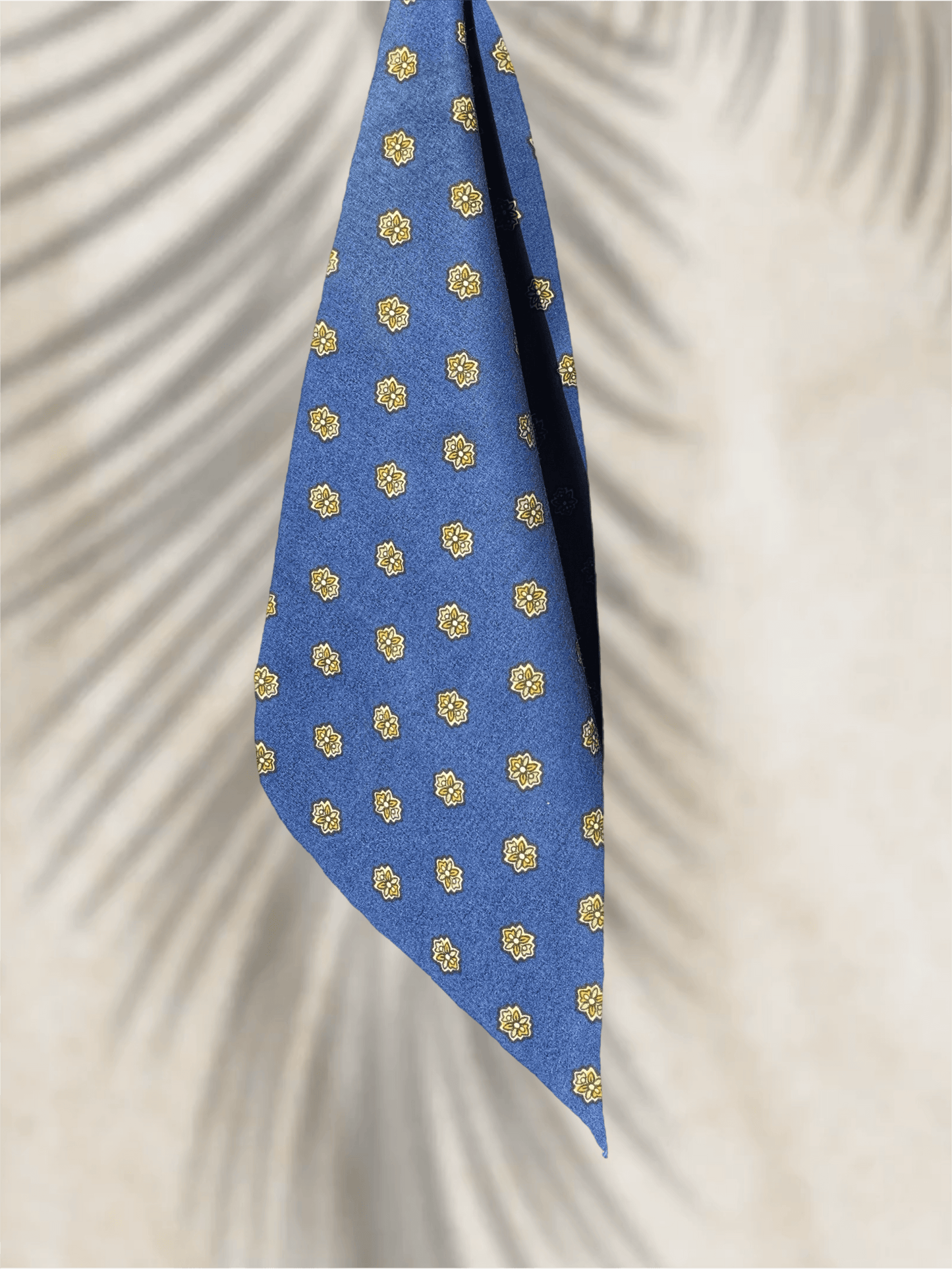 bandana bleu coton Valrôme made in France -motif provencaux