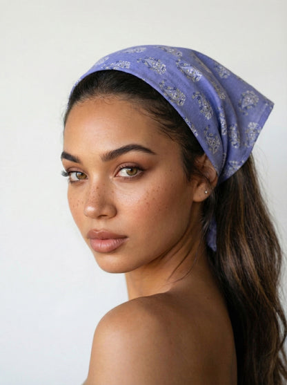 Paisley Bandana - Purple
