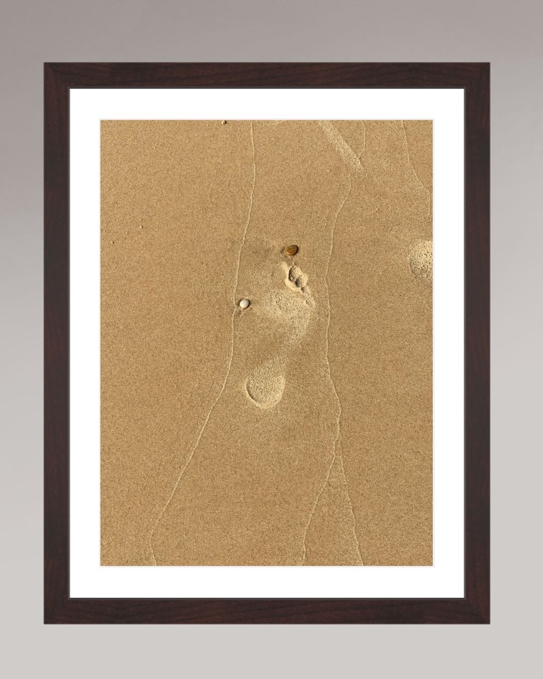 Photographie The Human Step en format 30×40 cm, encadrée en aulne brun.