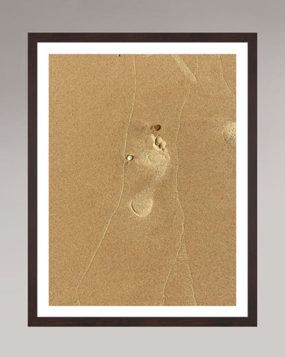 Photographie The Human Step en format 45x60 cm, encadrée en aulne brun.